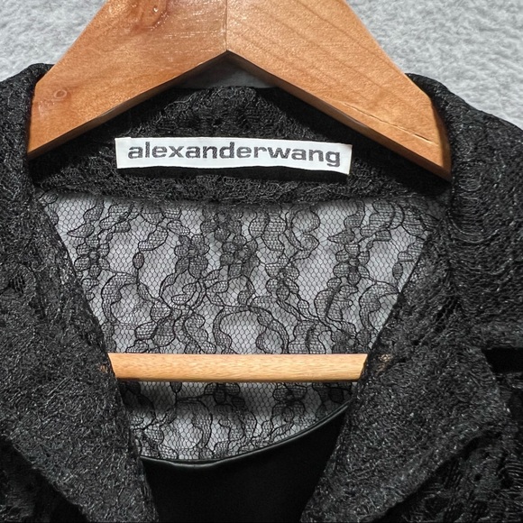 Alexander Wang Lace Belted Mini Dress Pocket Womens Sz 8 - Picture 4 of 12